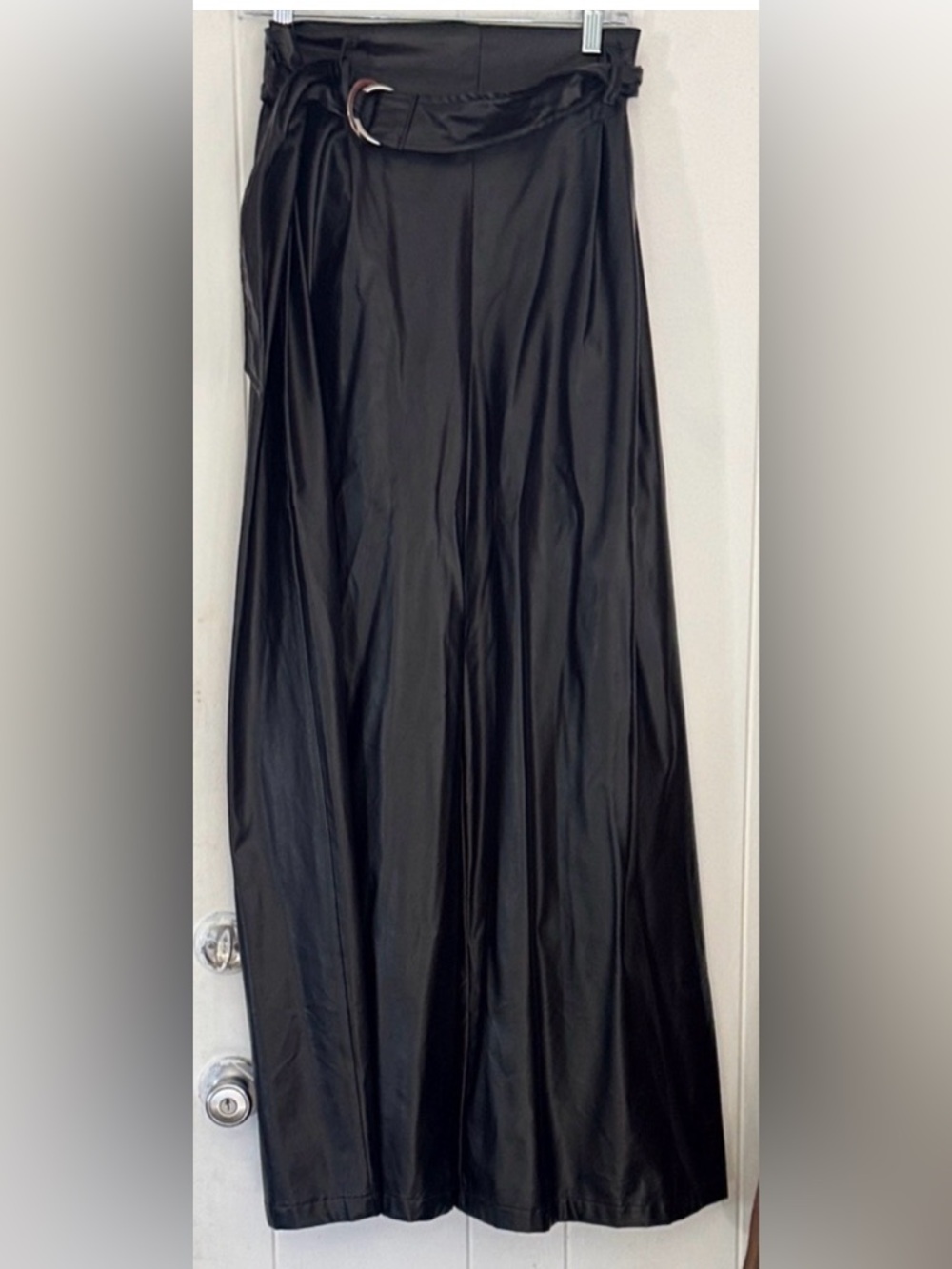 Jealous Tomato Black Pans Skirt - Glossy Flowing Silhouette